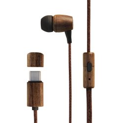   Energy Sistem Fülhallgató -  Eco Walnut Wood (USB Type-C, mikrofon Sztereó fülhallgató, natúr diófa (45070))