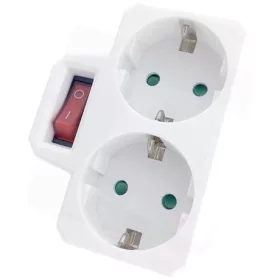   Entac EPAG-2EE-SW hálózati adapter 2 aljzat (2 földelt) kapcsolóval