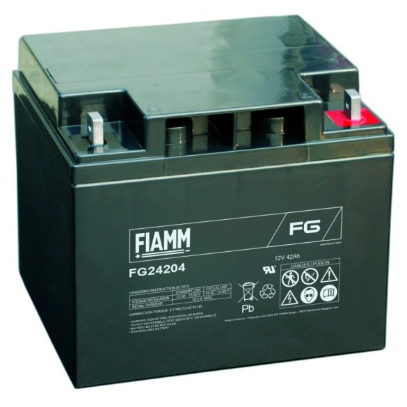 FIAMM FG24204 12V 42Ah Ipari zárt (zselés) ólomakkumulátor