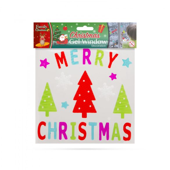 Family Zselés ablakdekor - karácsonyi - 12 db / csomag (55204C)