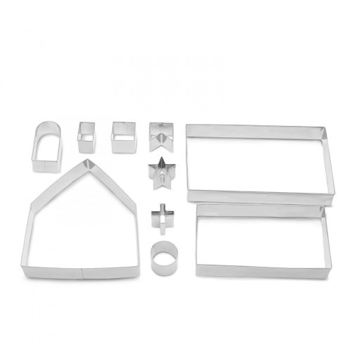 Family Sütikiszúró forma - 3D mézeskalács házikó - 10 db-os (55990A)