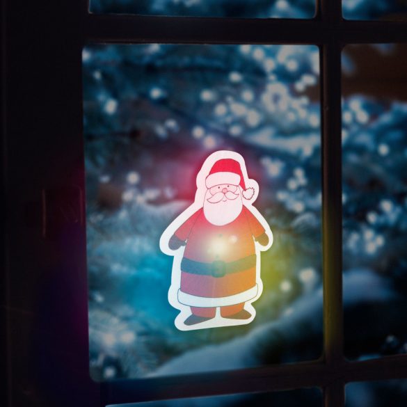 Family Karácsonyi RGB LED dekor - öntapadós - mikulás (56513E)