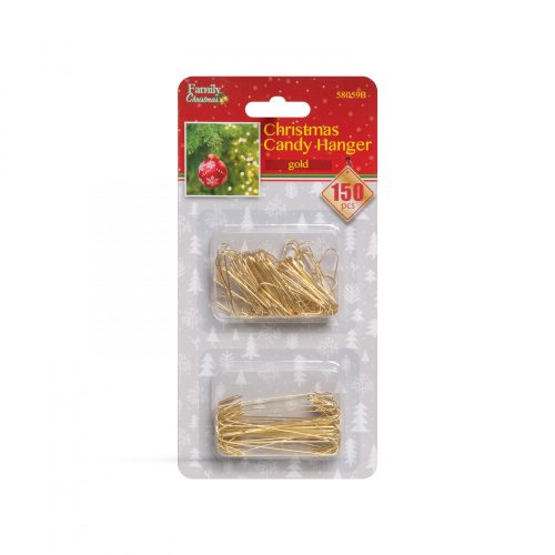 Family Szaloncukor akasztó - arany - 150 db / csomag (58059B)