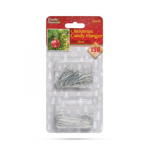 Family Szaloncukor akasztó - ezüst - 150 db / csomag (58059C)