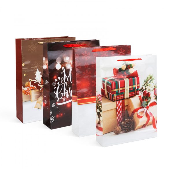 Family Karácsonyi ajándéktasak - 330 x 102 x 457 mm - 12 db / csomag (58070C)
