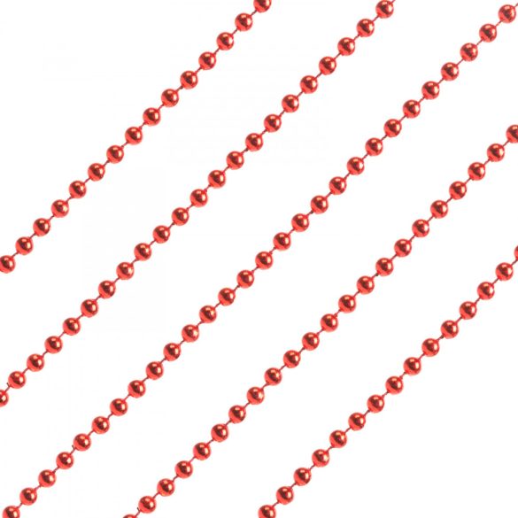 Family Dekor gyöngyfüzér - piros színben - 2 m (58244C)