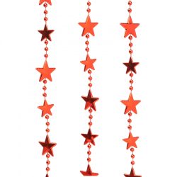   Family Dekor füzér - piros csillagos - 2,2 cm x 3 m (58245C)