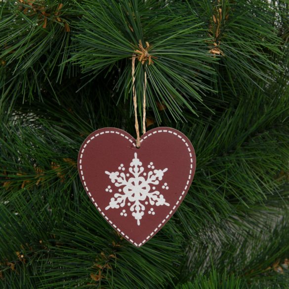 Family Karácsonyfadísz - szív - akasztható - 9 x 9 cm (58247F)