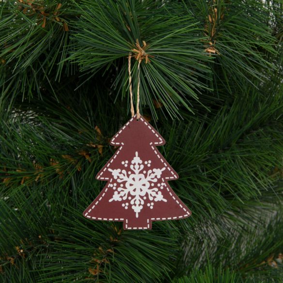 Family Karácsonyfadísz - fenyőfa - akasztható - 8,5 x 9,2 cm (58247G)