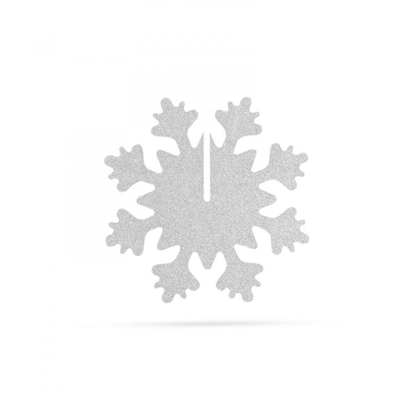 Family Karácsonyi dekor - jégkristály - ezüst  - 7 x 7 cm - 5 db / csomag (58252A)