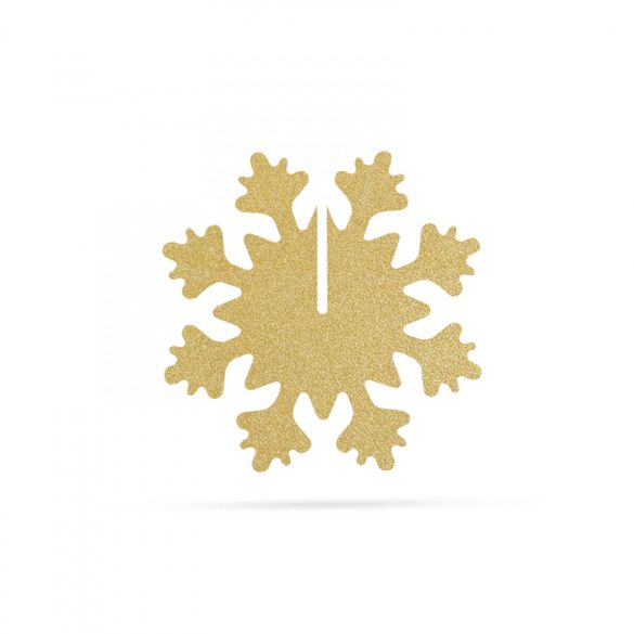 Family Karácsonyi dekor - jégkristály - arany - 7 x 7 cm - 5 db / csomag (58252B)