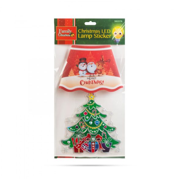 Family Karácsonyi LED-es lámpa matrica - 17 x 28 cm (58257A)