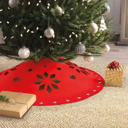   Family Karácsonyfa alá terítő - 90 cm x 3 mm - filc - piros (58276)