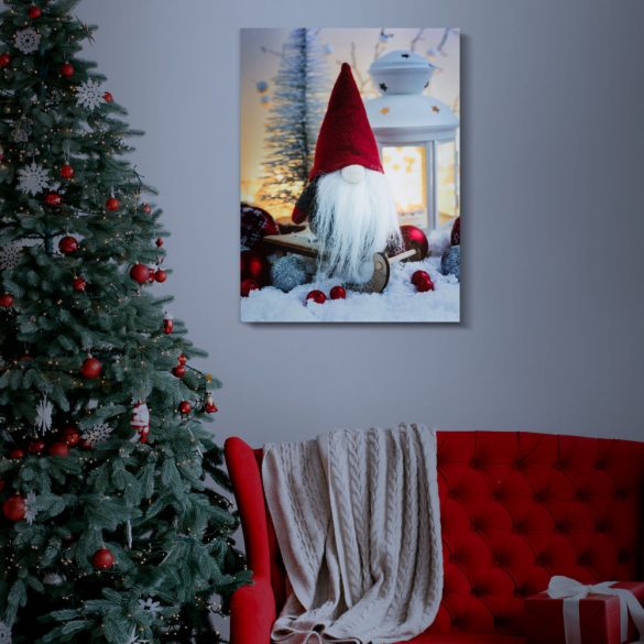 Family Karácsonyi LED-es hangulatkép - fali akasztóval, 2 x AA, 40 x 30 cm (58450)