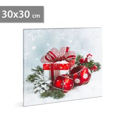  Family Karácsonyi LED-es hangulatkép - fali akasztóval, 2 x AA, 30 x 30 cm (58454B)