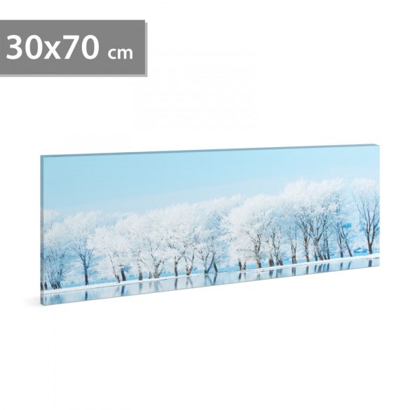 Family LED-es fali hangulatkép - téli táj -  2 x AA, 70 x 30 cm (58480A)