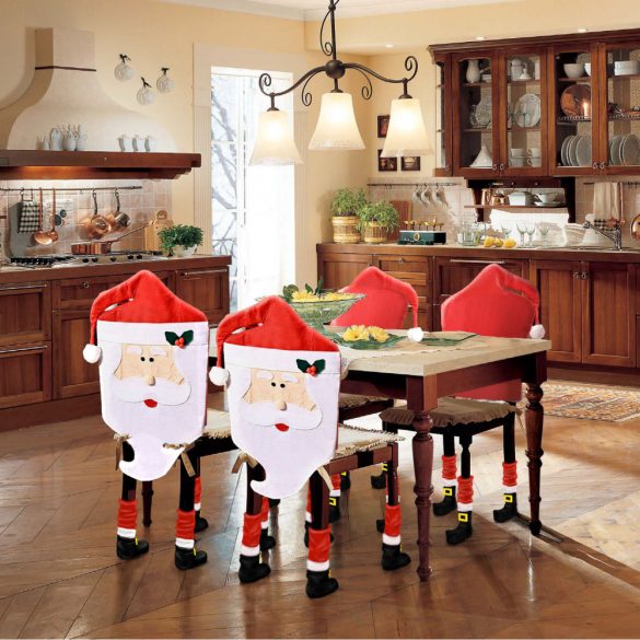 Family Karácsonyi székdekor szett - Mikulás - 47 x 75 cm - piros/fehér (58736A)