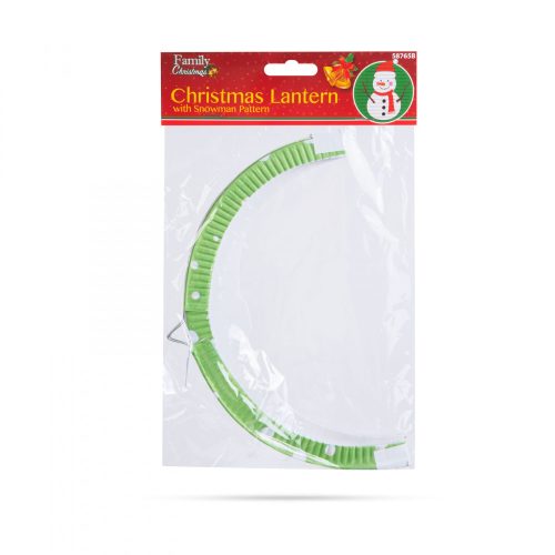Family Karácsonyi lampion - Hóember mintával - 25 cm (58765B)