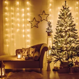   Family Fényfüggöny - 200 db LED - melegfehér - hálózati - IP44 - 4,2 m - 8 program (58901A)