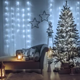  Family Fényfüggöny - 200 db LED - hidegfehér - hálózati - IP44 - 4,2 m - 8 program (58901B)