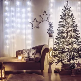   Family Fényfüggöny - 200 db LED - középfehér - hálózati - IP44 - 4,2 m - 8 program (58901C)