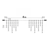 Family Fényfüggöny - 200 db LED - középfehér - hálózati - IP44 - 4,2 m - 8 program (58901C)