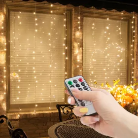   Family Fényfüggöny - 100 db melegfehér LED-del - 3 x 1 m - 230V - távirányítós (58906A)