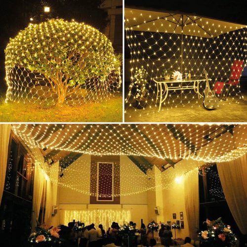 Family LED-es fényháló - 100 db melegfehér LED-del - 1,5 x 1,5 m - 230V - távirányítós (58908A)