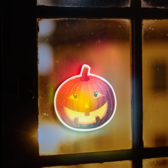 Family öntapadós RGB LED Halloween matrica - tök (56512B)