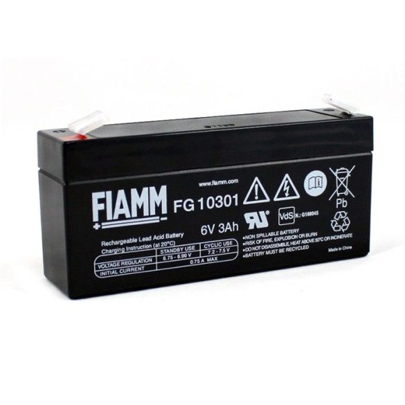 Fiamm FG10301 6V 3Ah T1 akkumulátor