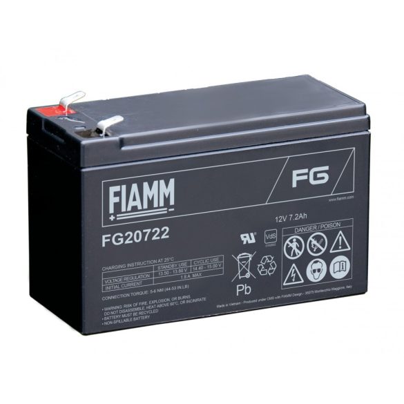 Fiamm FG20722 12V 7,2Ah T2 akkumulátor