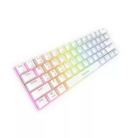   Gamdias HERMES E3 Mechanikus gamer billentyűzet - US - Blue switch - fehér