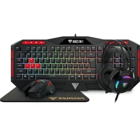   Gamdias POSEIDON M2 4in1 Gamer billentyűzet + Egér + Egérpad + Gamer headset - US
