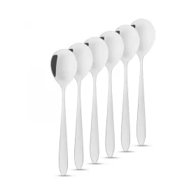   Rozsdamentes acél kávéskanál / desszertes kanál - 137 x 30 mm - 6 db / csomag (57577)