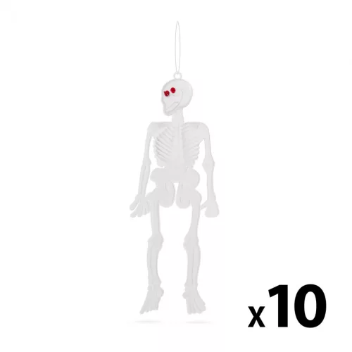 Foszforeszkáló csontváz szett - halloween-i dekoráció - 10 db / csomag (58104)