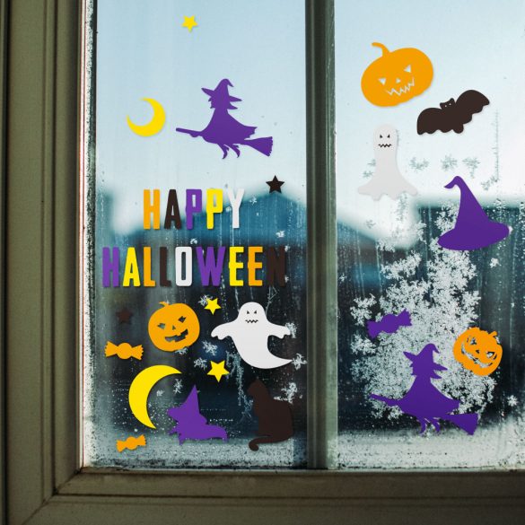 Halloween-i papír matrica szett - többféle motívum (58131)