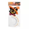Halloween-i tökös lampion - macskával - akasztható - 26 cm (58137A)