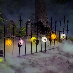   Halloween-i lampion fényfüzér - 7,5 x 150 cm - 2 x AA elemes (58155)