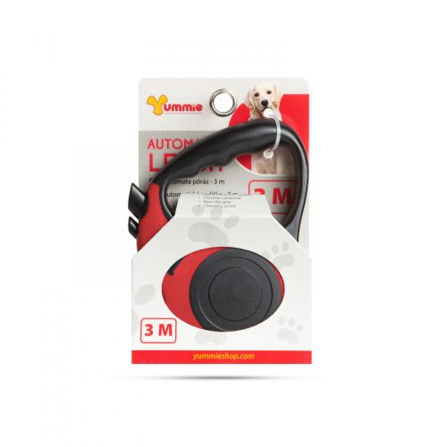 Yummie Automata póráz - 3 m - piros (60066C)