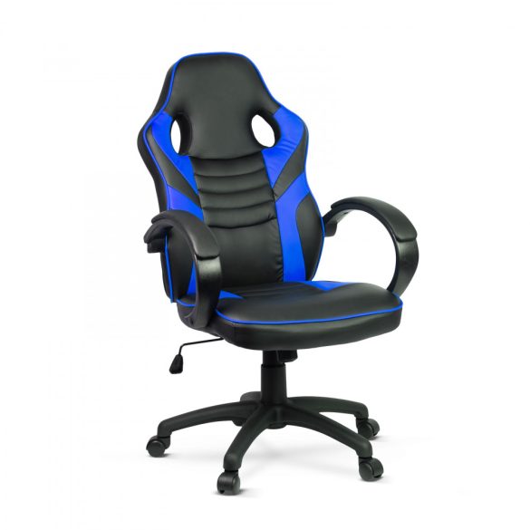 Gamer szék karfával - kék - 71 x 53 cm / 53 x 52 cm (BMD1109BL)