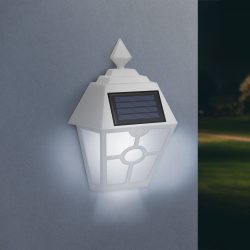   Garden of Eden LED-es szolár fali lámpa - fehér, hidegfehér - 14 x 6,2 x 19 cm (11244B)