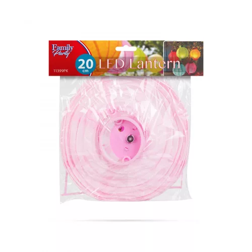 Garden of Eden LED-es lampion - 1 LED - rózsaszín - 2 x AAA (11399PK)