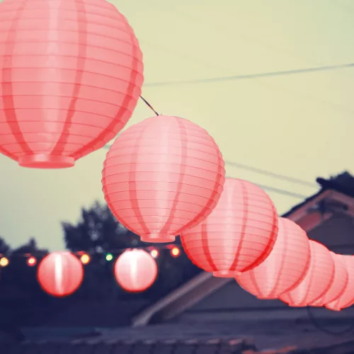 Garden of Eden LED-es lampion - 1 LED - piros - 2 x AAA (11399RD)