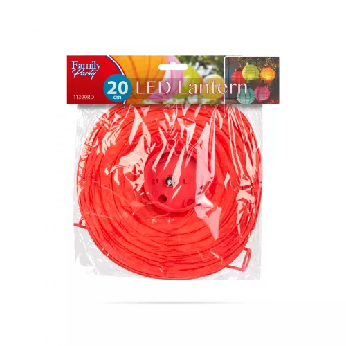 Garden of Eden LED-es lampion - 1 LED - piros - 2 x AAA (11399RD)