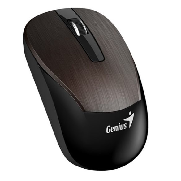 Genius Egér - ECO-8015 (Vezeték nélküli, Li-ion, USB, 3 gomb, 1600 DPI, BlueEye, Chocolate)