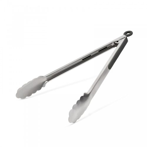 Grill csipesz - 34 cm - rozsdamentes acél - fekete (56302)