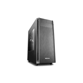   DeepCool Számítógépház - D-SHIELD V2 (fekete, ablakos, fekete belső, 1x12cm ventilátor, ATX, mATX, 1xUSB3.0, 2xUSB2.0)