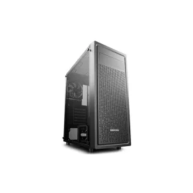  DeepCool Számítógépház - E-SHIELD (fekete,ablakos,fekete belső, 1x12cm ventilátor, ATX, mATX, E-ATX, 1xUSB3.0, 2xUSB2.0)