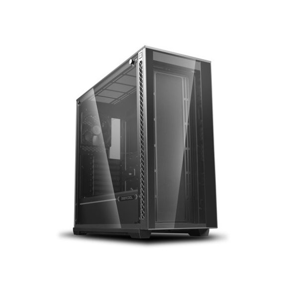 DeepCool Számítógépház - MATREXX 70 (fekete, fekete belső, ablakos, 1x12cm ventilátor, ATX, mATX, 2xUSB3.0, 1xUSB2.0)