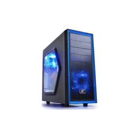   DeepCool Számítógépház - TESSERACT SW (fekete, ablakos, fekete belső, 2x12cm ventilátor, ATX, mATX, 1xUSB3.0, 1xUSB2.0)